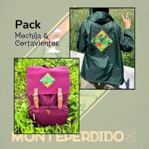 Pack mochila y cortavientos Monteperdido